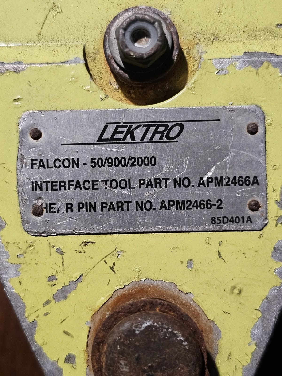 Lektro APM2466A Falcon 50/900/2000 Aircraft Tow Adaptor - Image 4